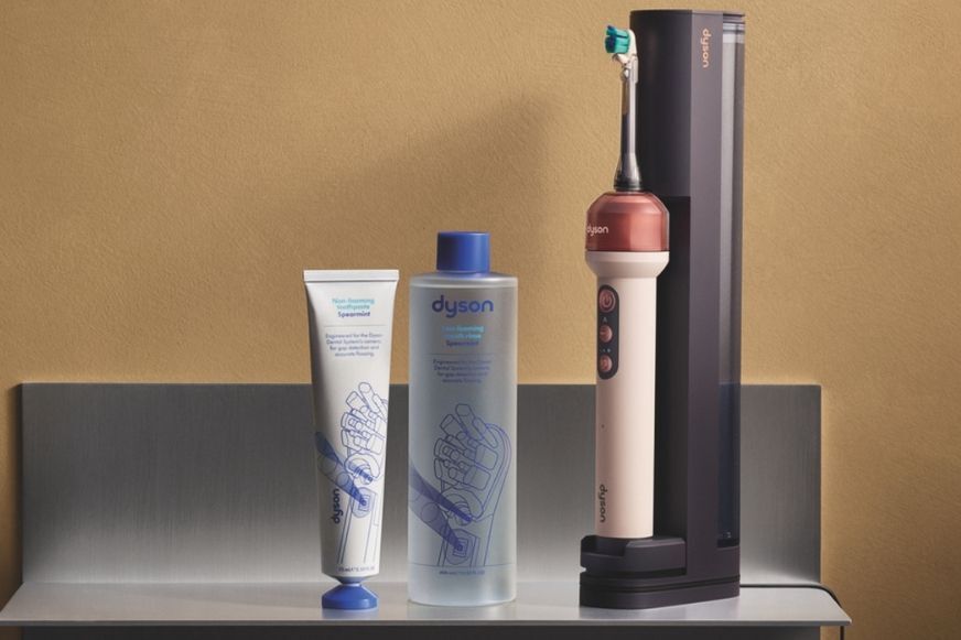Dyson CameraJet Ladestation mit Zahnpasta und Mundspülung im Set